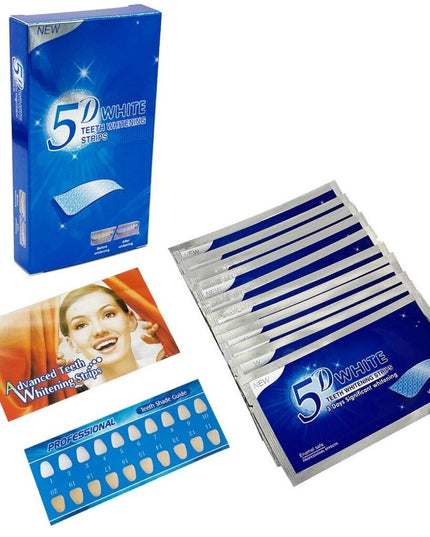 Dantų balinimo juostelės 5D Whitening, 14 vnt