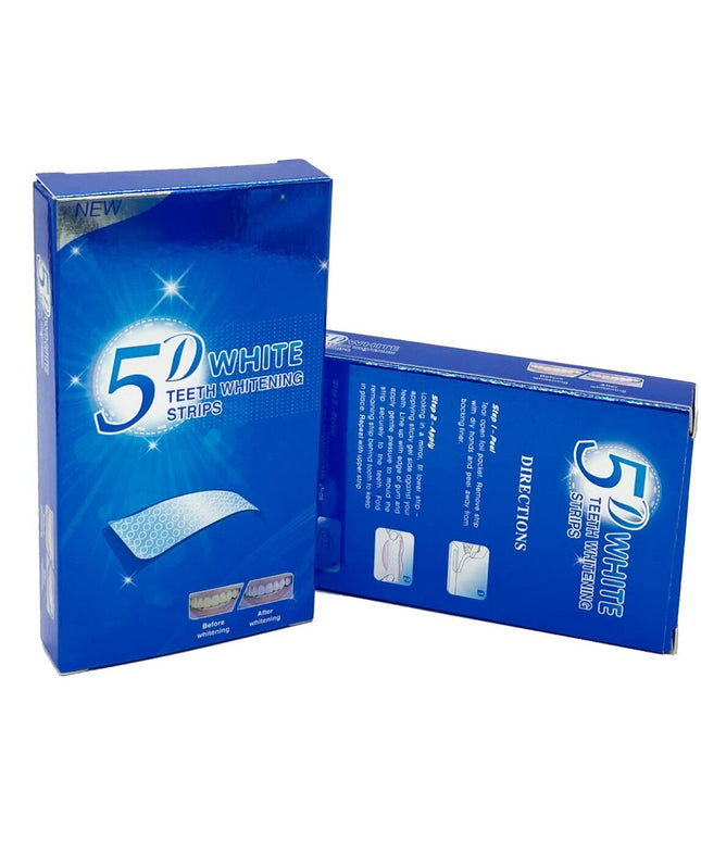 Dantų balinimo juostelės 5D Whitening, 14 vnt