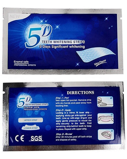 Dantų balinimo juostelės 5D Whitening 14vnt/7 poros