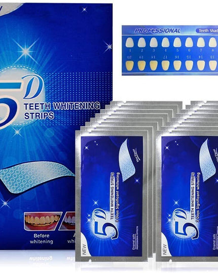 Dantų balinimo juostelės 5D Whitening 14vnt/7 poros