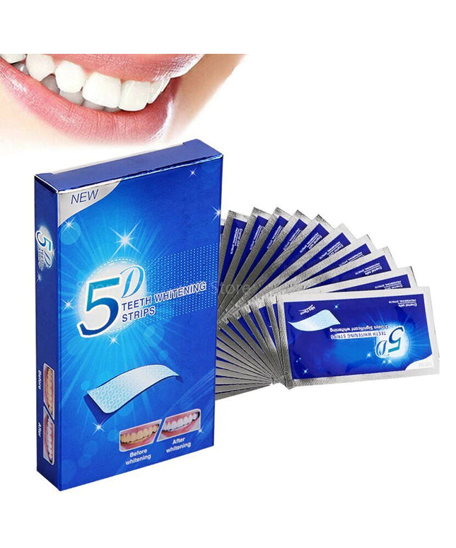 Dantų balinimo juostelės 5D Whitening 14vnt/7 poros