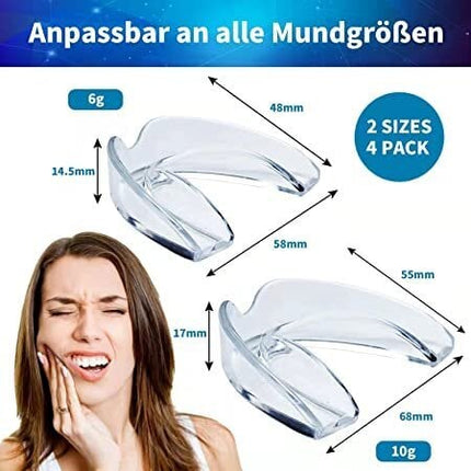 Dantų kapos apsaugančios nuo bruksizmo su dėžute, 4 vnt