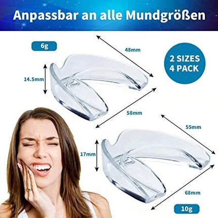 Dantų kapos apsaugančios nuo bruksizmo su dėžute, 4 vnt