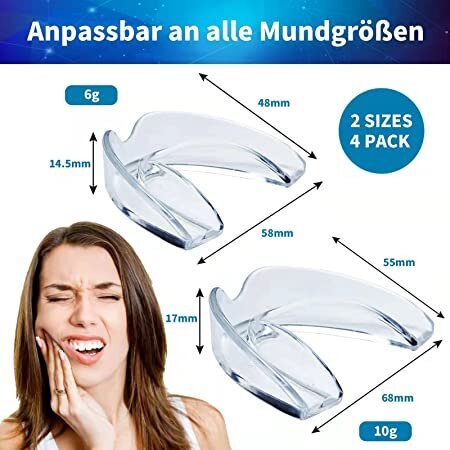 Dantų kapos apsaugančios nuo bruksizmo su dėžute, 4 vnt
