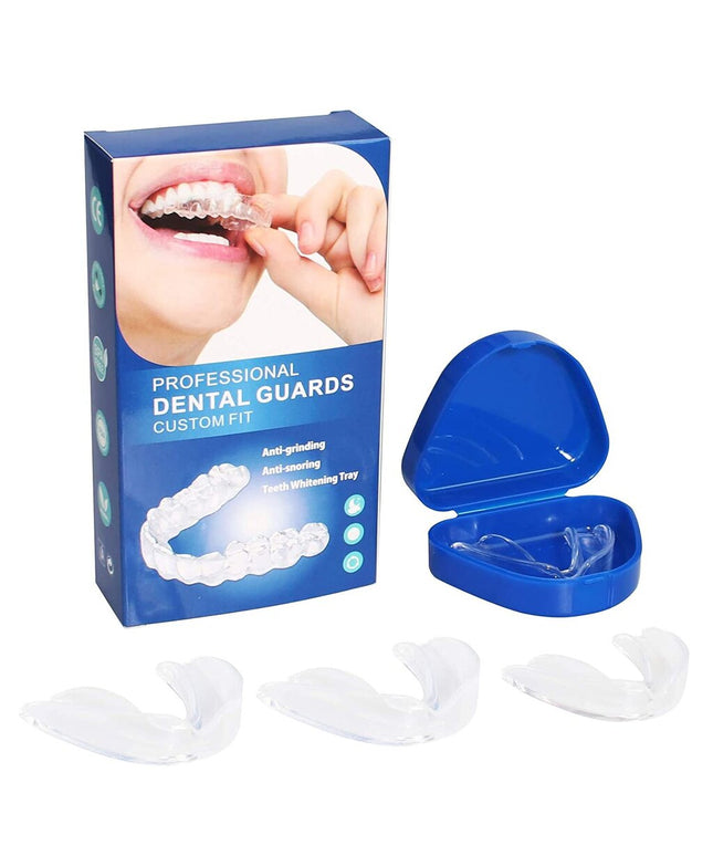 Dantų kapos apsaugančios nuo griežimo/bruksizmo su dėžute, 4 vnt skirtingų dydžių