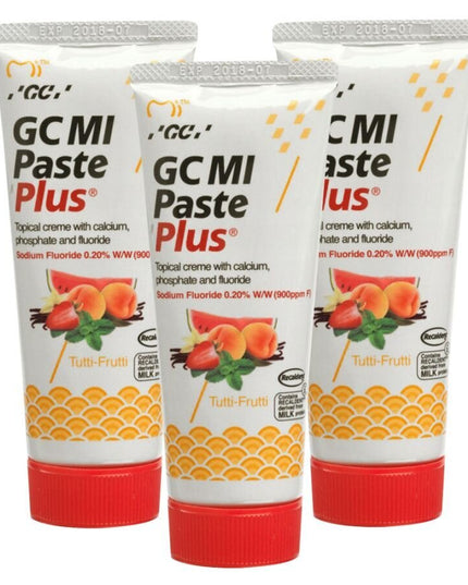 Dantų kremas su fluoru GC Mi Paste Plus Recaldent, 35 ml, 3 vnt