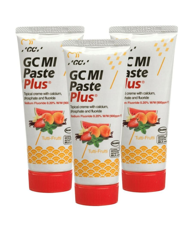 Dantų kremas su fluoru GC Mi Paste Plus Recaldent, 35 ml, 3 vnt