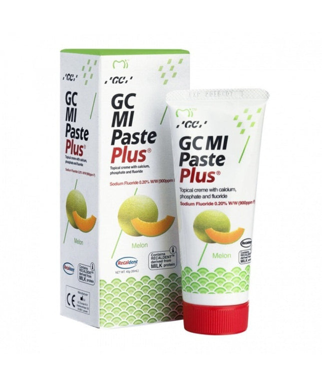 Dantų kremas su fluoru, melionų skonio GC Mi Paste Plus Recaldent, 35 ml