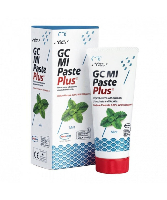 Dantų kremas su fluoru GC Mi Paste Plus Recaldent, mėtų skonio, 35 ml