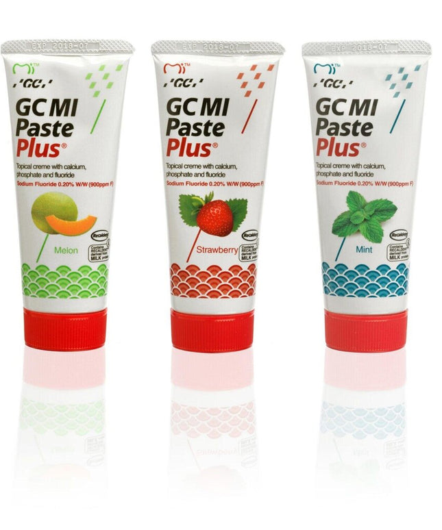 Dantų kremas su fluoru GC Mi Paste Plus Recaldent, vanilės skonio, 35 ml