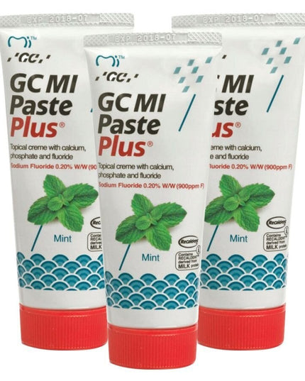 Dantų pasta su fluoru GC Mi Paste Plus Recaldent, mėtų skonio, 35 ml, 3 vnt