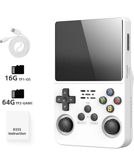 Data Frog R36S Retro delninis vaizdo žaidimų konsolė Linux sistema 3,5 colio IPS ekranas, nešiojamas kišeninis vaizdo grotuvas R35S Plus
