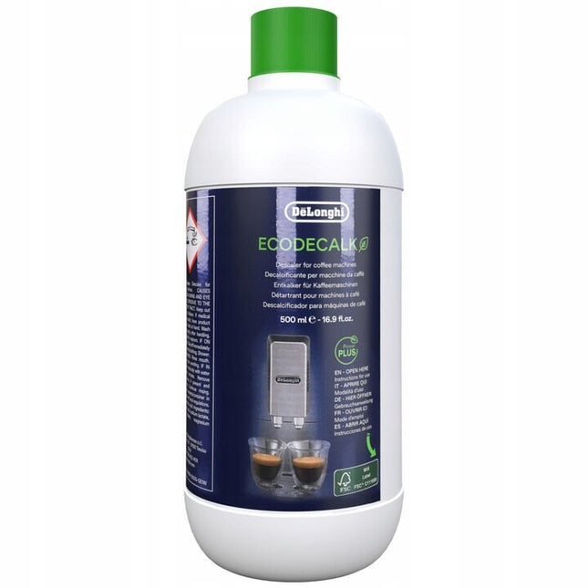 Kavos aparatų kalkių šalinimo priemonė DeLonghi EcoDecalk, 2 x 500 ml
