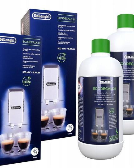 Kavos aparatų kalkių šalinimo priemonė DeLonghi EcoDecalk, 2 x 500 ml