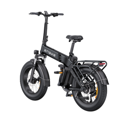 ENGWE ENGINE PRO 3.0 elektrinis dviratis (20"), juoda, standartinė (su „Boost“ mygtuku)