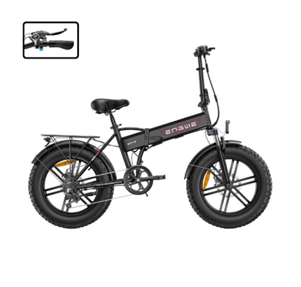 ENGWE EP-2 PRO BOOST elektrinis dviratis (20"), pilka, standartinė (su „Boost“ mygtuku)