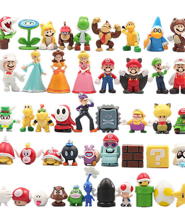 Figūrėlių rinkinys su maišeliu Super Mario Bros, 48 vnt