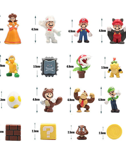 Figūrėlių rinkinys su maišeliu Super Mario Bros, 48 vnt