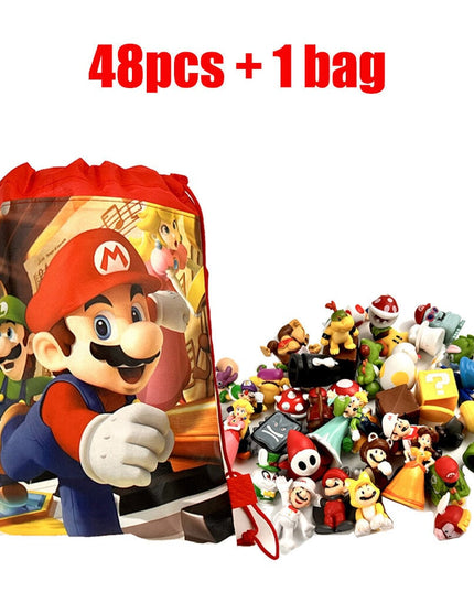 Figūrėlių rinkinys su maišeliu Super Mario Bros, 48 vnt