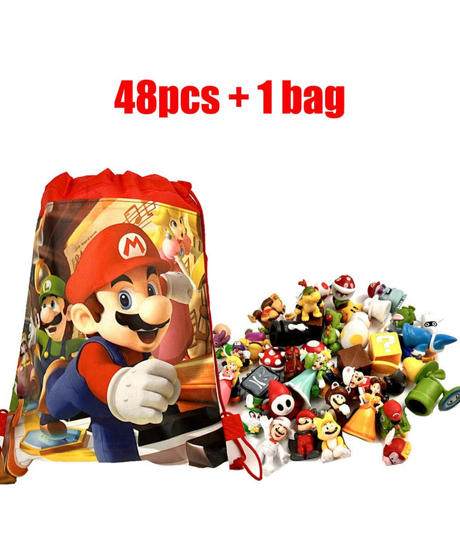 Figūrėlių rinkinys su maišeliu Super Mario Bros, 48 vnt