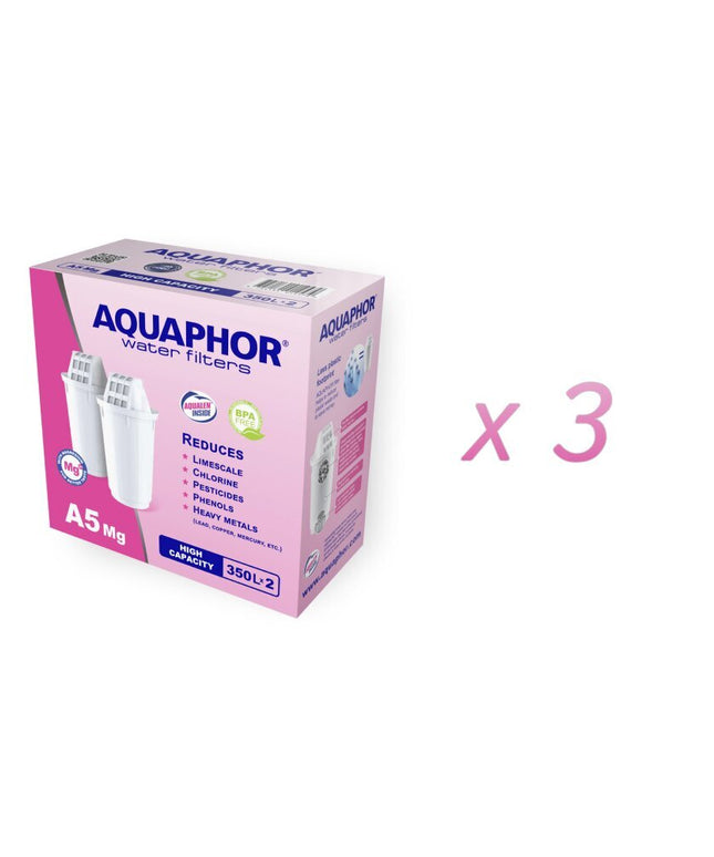 Vandens filtrai Aquaphor A5 Mg, su magniu, 2x3 vnt
