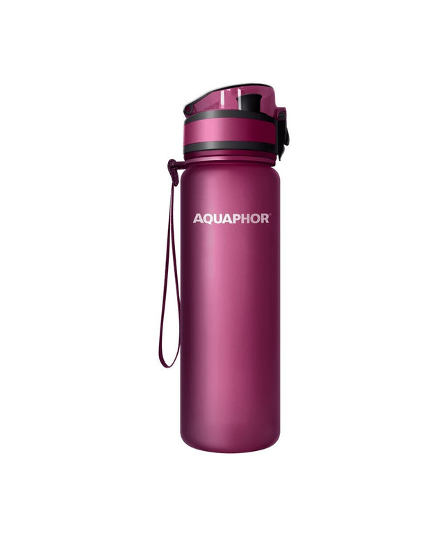 Gertuvė su vandens filtru Aquaphor City, 500 ml, vyšnių spalvos