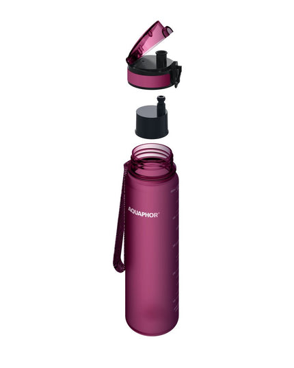 Gertuvė su vandens filtru Aquaphor City, 500 ml, vyšnių spalvos