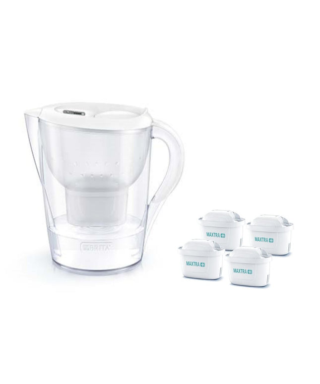 Vandens filtravimo ąsotis Brita Marella XL, 3.5l, baltas, su 4 vnt Maxtra vandens filtrų