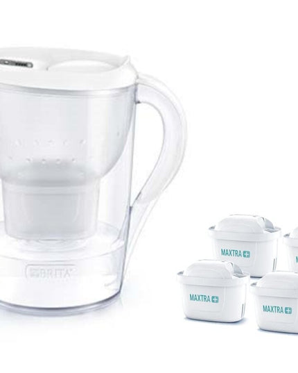 Vandens filtravimo ąsotis Brita Marella XL, 3.5l, baltas, su 4 vnt Maxtra vandens filtrų