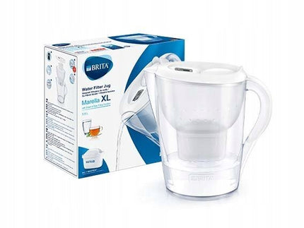 Vandens filtravimo ąsotis Brita Marella XL, 3.5l, baltas, su 4 vnt Maxtra vandens filtrų