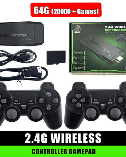 Game Console 20000+ 4k HDmi TV Video Game Stick Retro žaidimų konsolė su 2 belaidžiu valdikliu 4k Game Stick 100% nauja TAO Db 64g