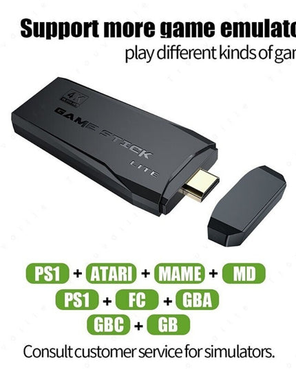 Belaidė žaidimų konsolė Game Stick Lite, 64GB, su 3500 žaidimų