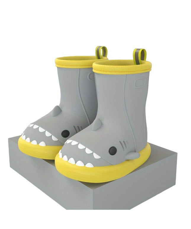 Guminiai batai vaikams Shark boots, pilki