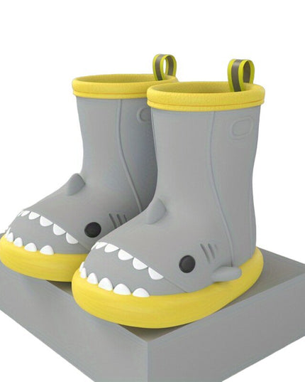 Guminiai batai vaikams Shark boots, pilki