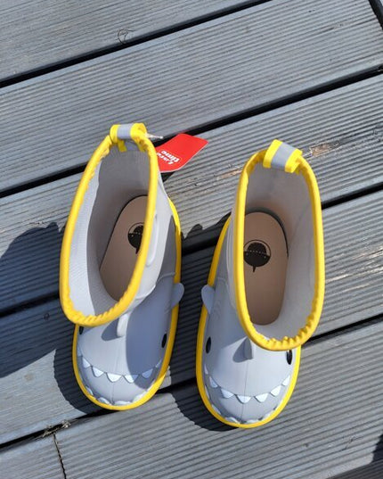 Guminiai batai vaikams Shark boots, pilki
