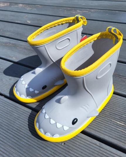 Guminiai batai vaikams Shark boots, pilki