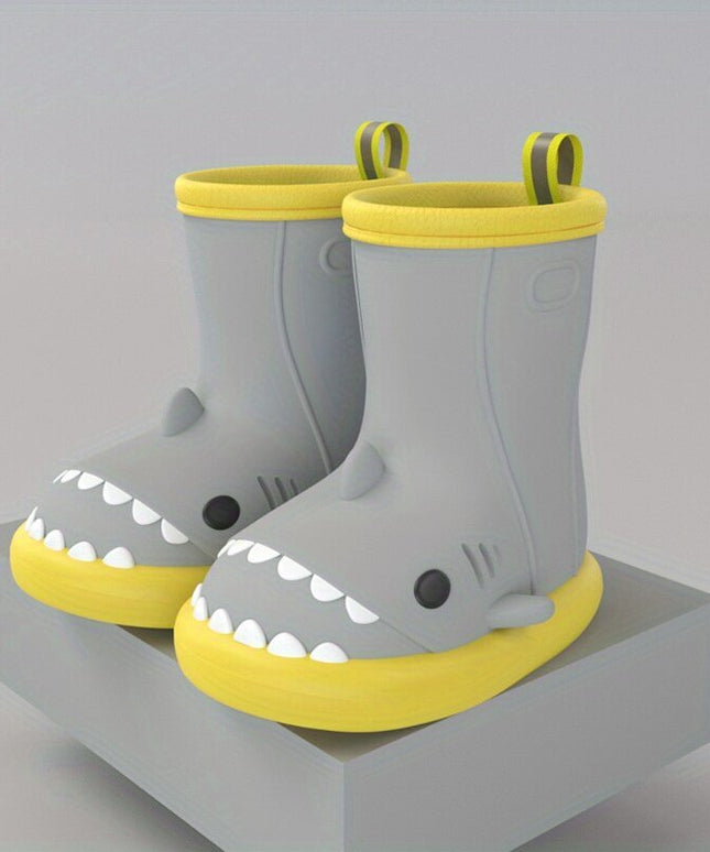 Guminiai batai vaikams Shark boots, pilki