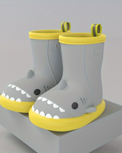 Guminiai batai vaikams Shark boots, pilki