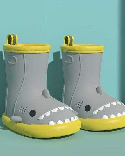 Guminiai batai vaikams Shark boots, pilki