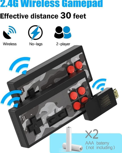 Retro žaidimų konsolė HappyJoe Y2 HD Plus, su 1800 žaidimų