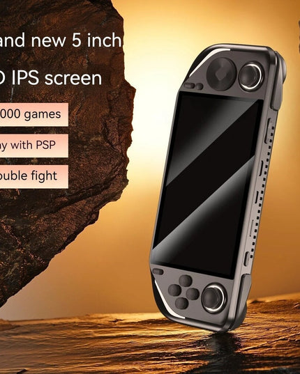 Delninė žaidimų konsolė HappyJoe E6, 5 colių LCD, 4GB+64GB, su 10000 žaidimų