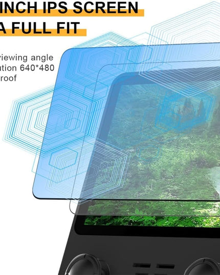 Mini žaidimų konsolė Happyjoe Powkiddy RGB20S, 128GB, su 20000 žaidimų, juoda