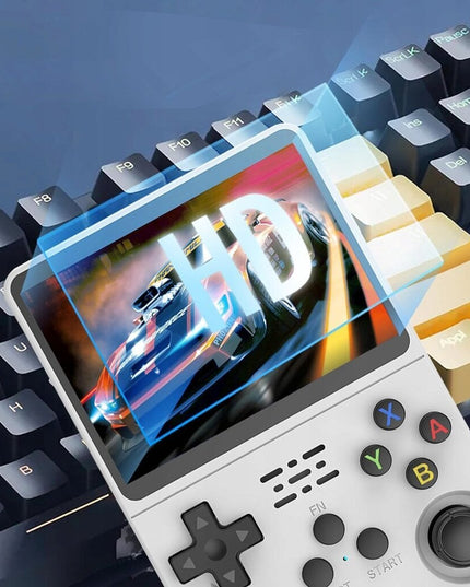 Žaidimų konsolė HappyJoe R36S, 128GB, balta, su 20000 žaidimų