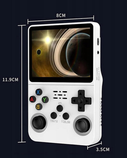 Žaidimų konsolė HappyJoe R36S, 128GB, balta, su 20000 žaidimų