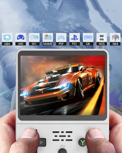 Žaidimų konsolė HappyJoe R36S, 128GB, balta, su 20000 žaidimų
