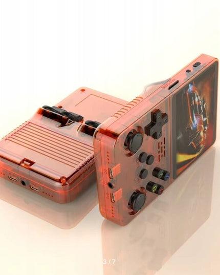 Žaidimų konsolė HappyJoe R36S, 128GB, oranžinė, su 20000 žaidimų