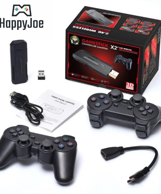 TV žaidimų konsolė HappyJoe X2, 64GB, su 37000 žaidimų