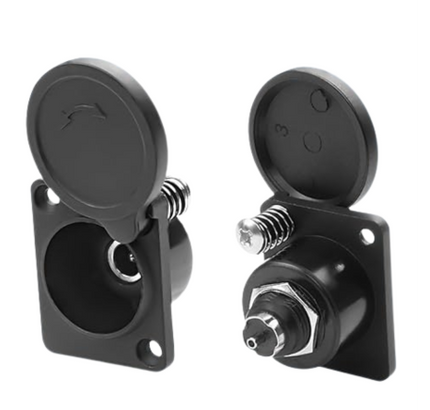 Įkrovimo lizdas DC 2.1 x 5.5 su dangteliu