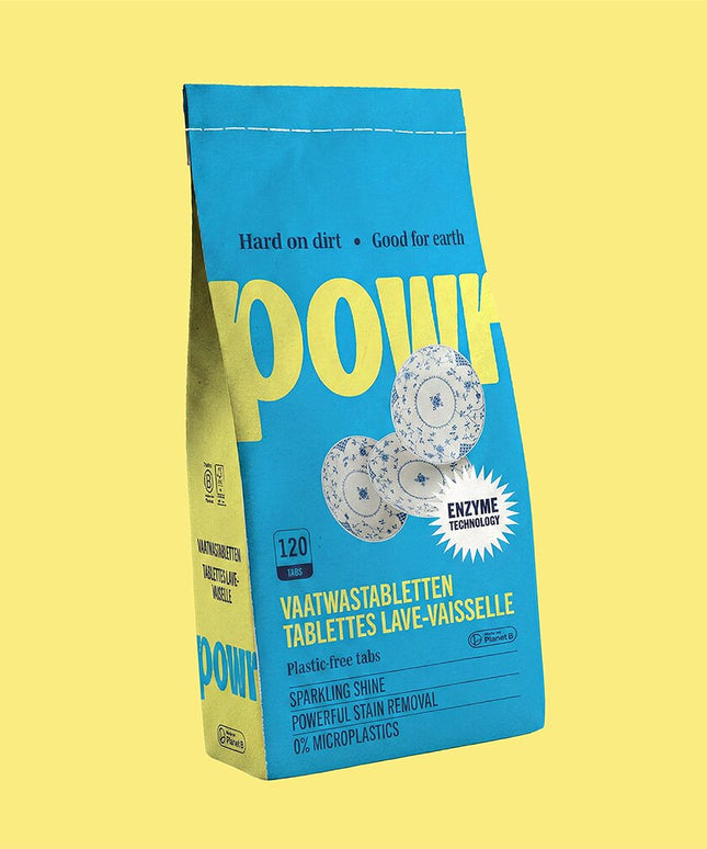 Ekologiškos indaplovių tabletės POWR, be mikroplastiko, natūralios sudėties, be agresyvių chemikalų, 120 vnt