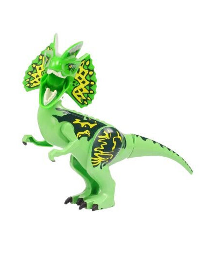 Konstruktoriaus figūrėlė dinozauras Dilophosaurus iš Dino Park Jurrasic, 7 d., 28 cm